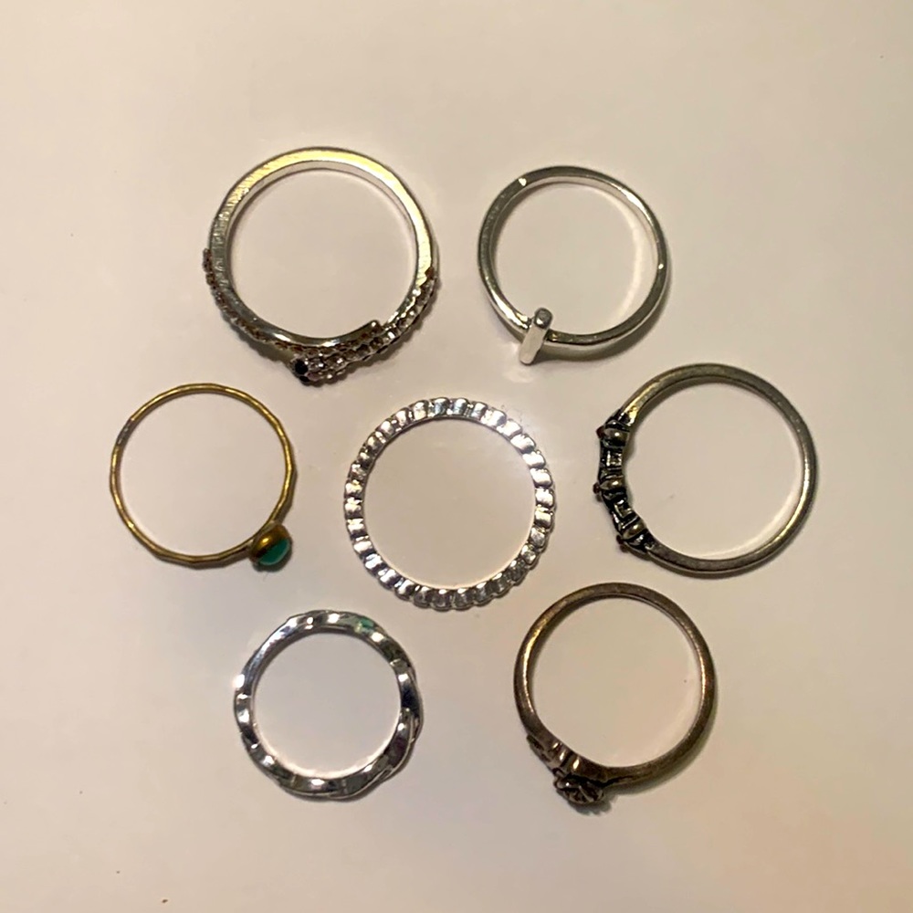 Silver and Gold Assorted Rings